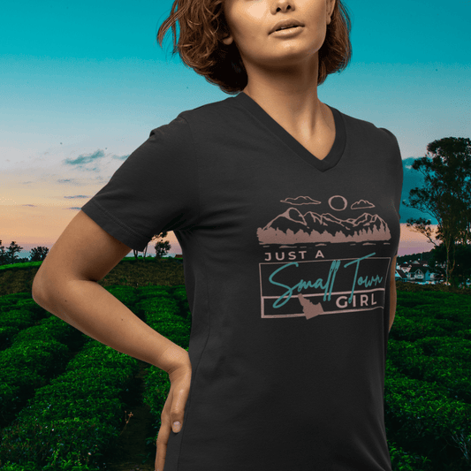208 Supply Co Small Town Girl Unisex V-Neck Tee