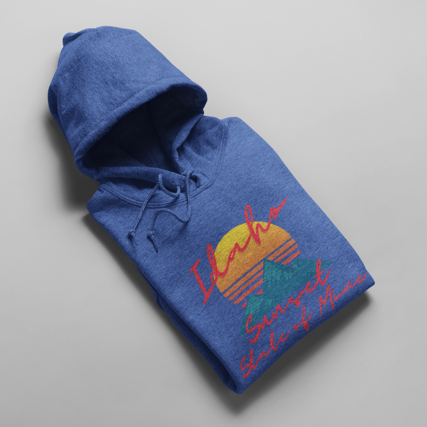 208 Supply Co sweatshirts Small / Heather True Royal Sunset State Of Mine Unisex Premium Hoodie