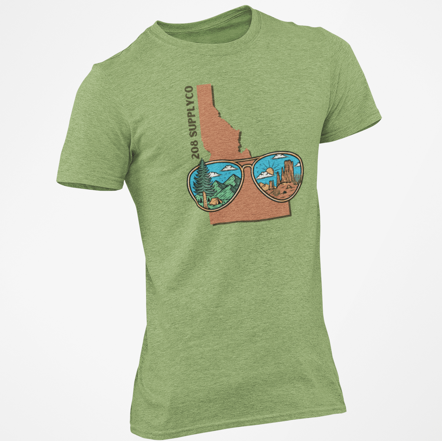 208 Supply Co T-shirt Small / Heather Green Sunglasses Required Unisex Tee