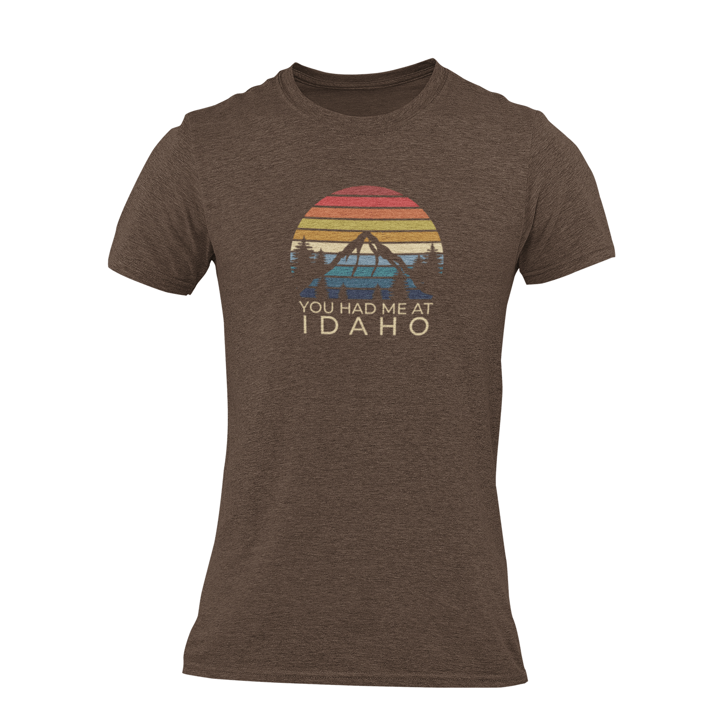 208 Supply Co Tees Small / Heather Brown Fall Stripes Unisex Tee (You Had Me At Idaho)