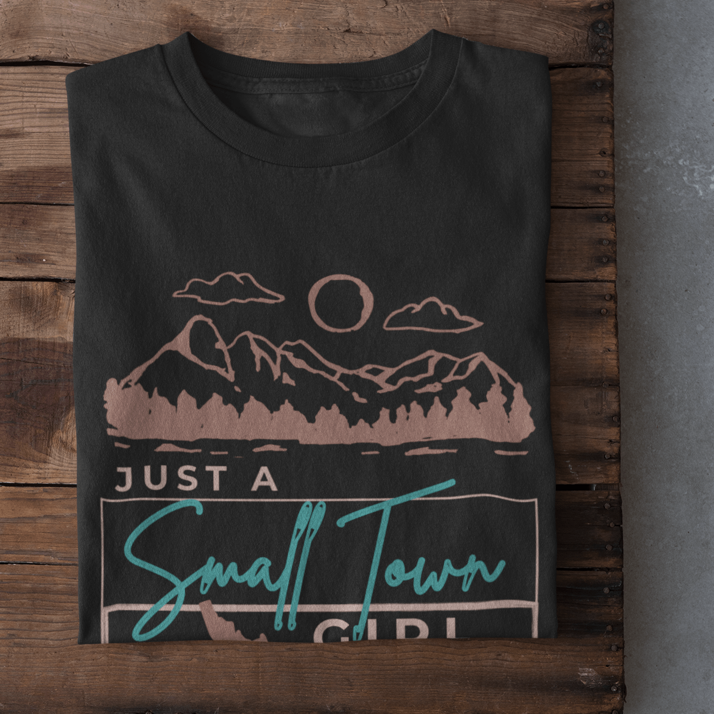 208 Supply Co Tees 2XL / Heather Black Small Town Girl Tee